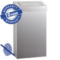 MERIDA STELLA SLIM WASTE BIN WITH HINGED LID 27L , SATIN STEEL WITH AFP COATING